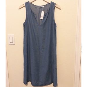 NWT Gap blue denim shift tank dress, XS